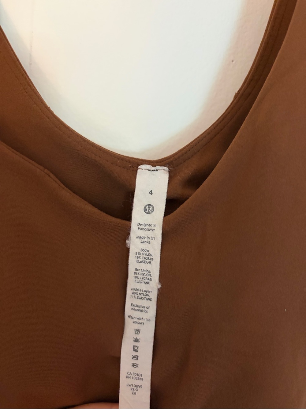lululemon athletica Brown Seamless V-Neck Crop Tank - Picture 4 of 4